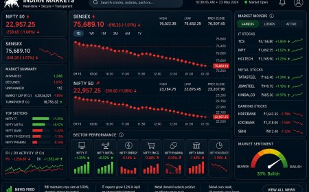 Stock Market Today: Sensex Ends 172 Points Lower, Nifty Closes at 24,219 Amid US-Iran Tensions & Profit Booking